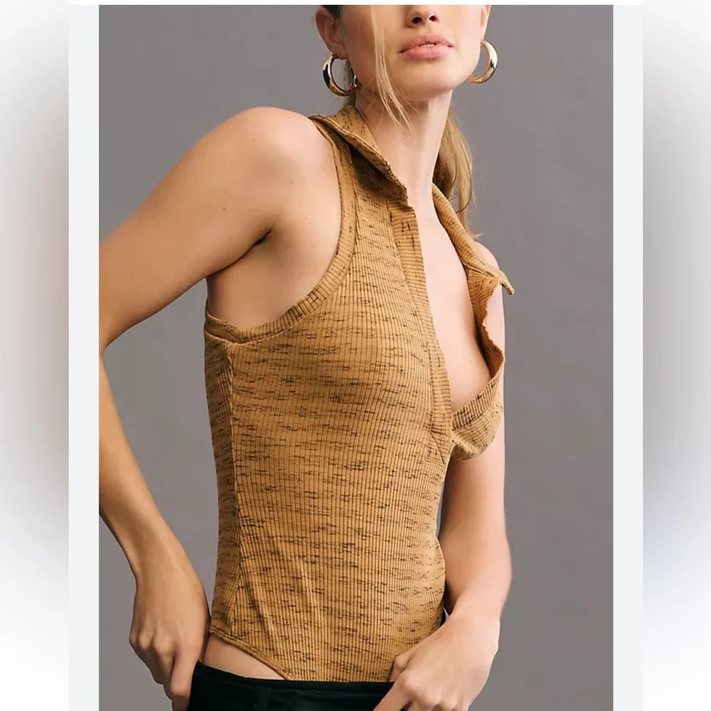 Pilcro‎ Sleeveless Polo Bodysuit - Picture 2 of 9